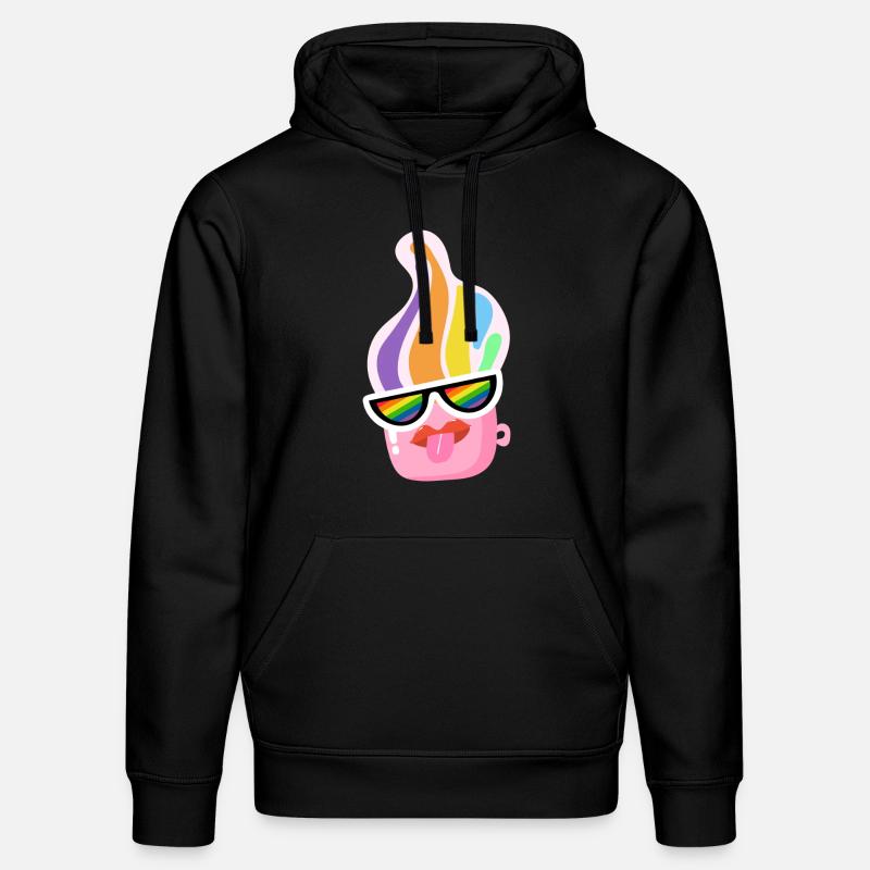 Coupe arc-en-ciel LGBT - Sweat à capuche bio DRUMMER Stanley/Stella Unisexe - noir