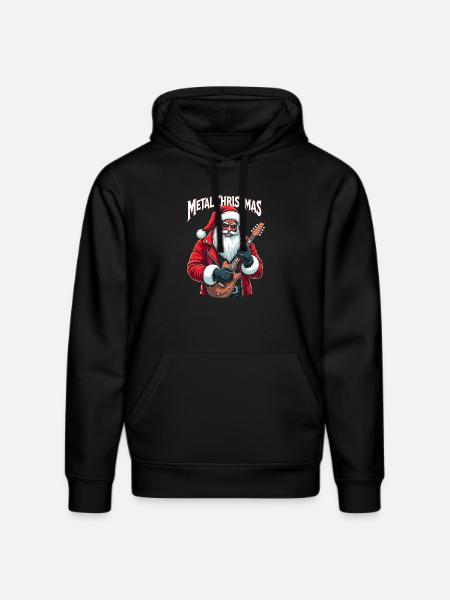 Metal Christmas - Stanley/Stella DRUMMER Unisex Organic Hoodie - black