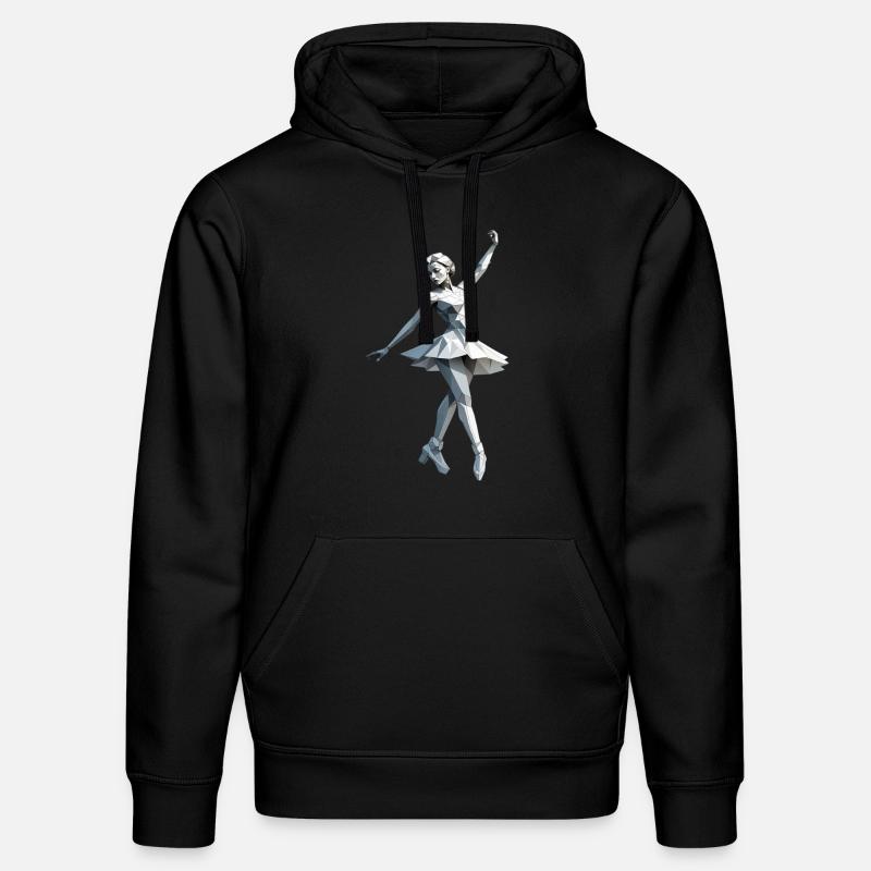 Ballerine Low Poly - Ballet Design - Sweat à capuche bio DRUMMER Stanley/Stella Unisexe - noir