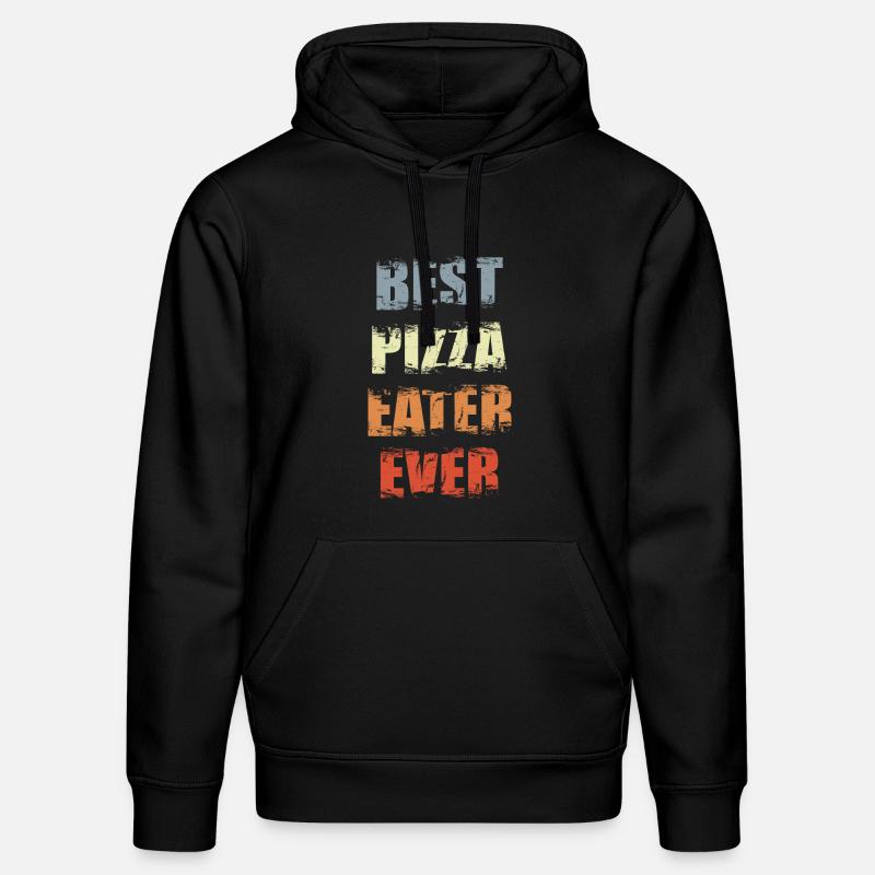 Drôle de mangeur de pizza - Sweat à capuche bio DRUMMER Stanley/Stella Unisexe - noir