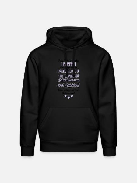 Beste Lehrerin Shirt - Stanley/Stella Unisex Bio-Hoodie DRUMMER  - Schwarz