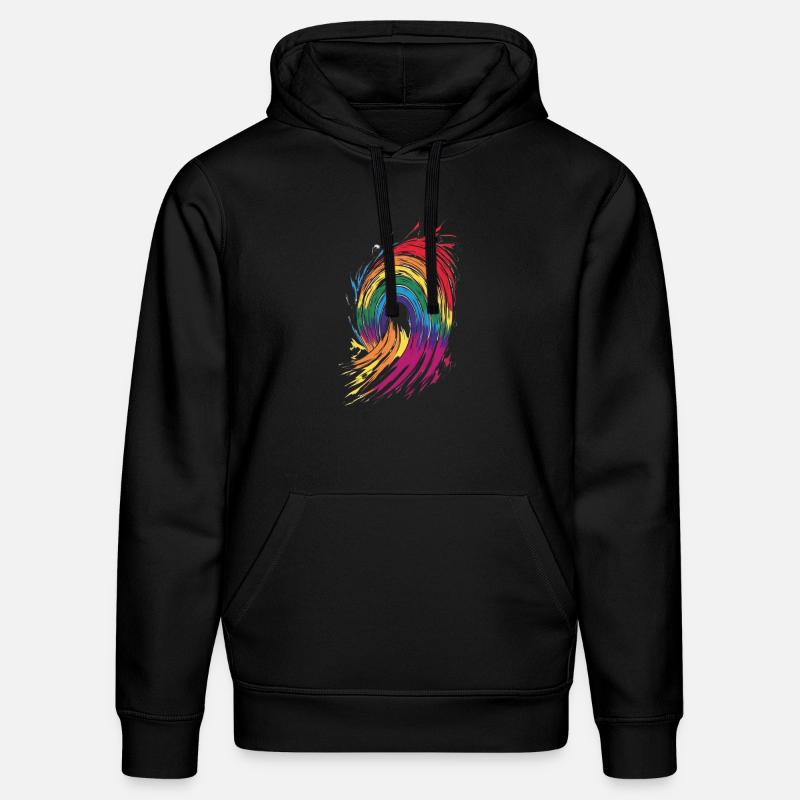 Arc-en-ciel - Sweat à capuche bio DRUMMER Stanley/Stella Unisexe - noir