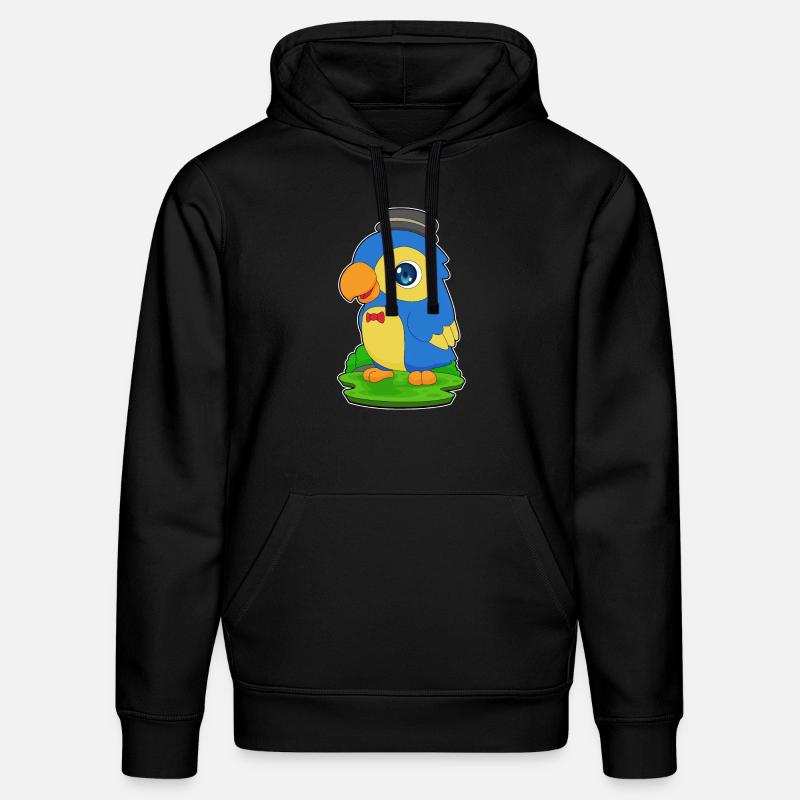 Nœud papillon Parrot Gentleman - Sweat à capuche bio DRUMMER Stanley/Stella Unisexe - noir