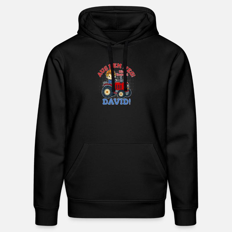 David Name Traktor - Stanley/Stella Unisex Bio-Hoodie DRUMMER  - Schwarz