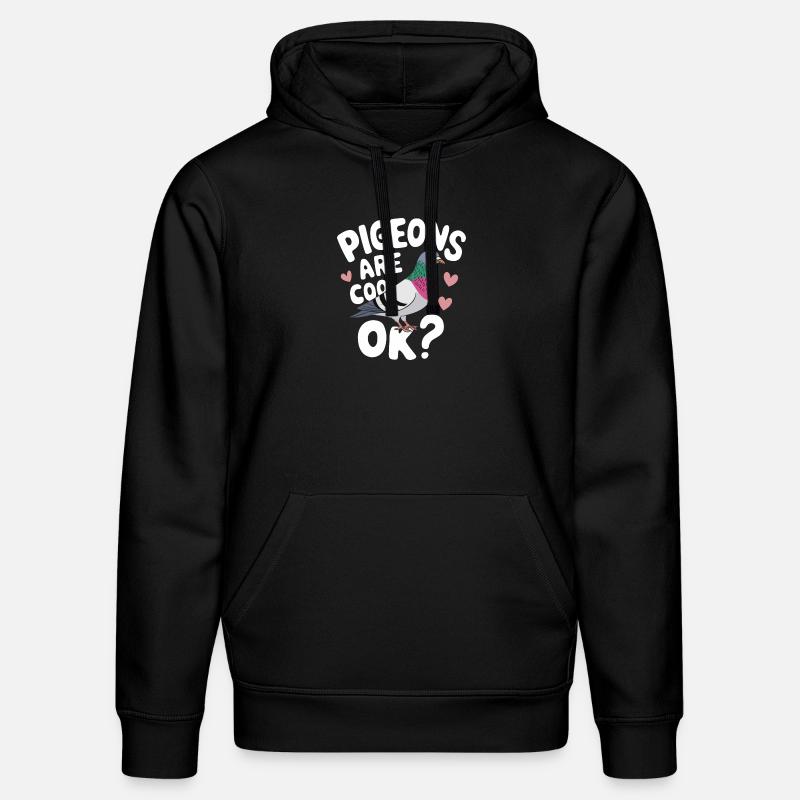 Taube Tauben Tier Vogel - Stanley/Stella Unisex Bio-Hoodie DRUMMER - Schwarz