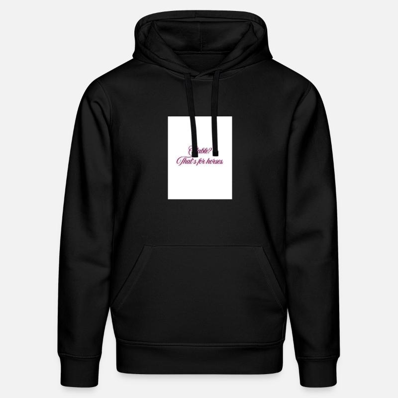 Étable? C’est pour les chevaux. - Sweat à capuche bio DRUMMER Stanley/Stella Unisexe - noir