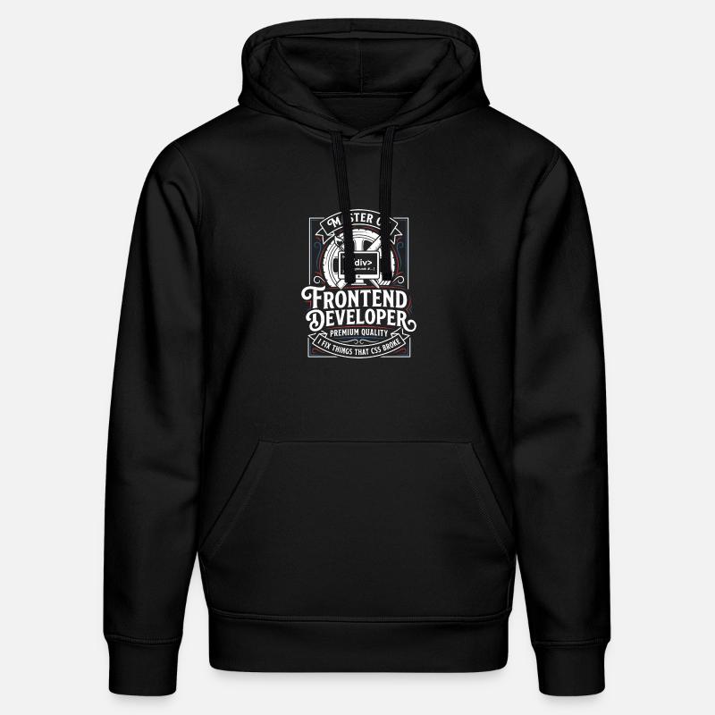 Frontend Master: CSS HTML Art - Stanley/Stella DRUMMER Unisex Organic Hoodie - black