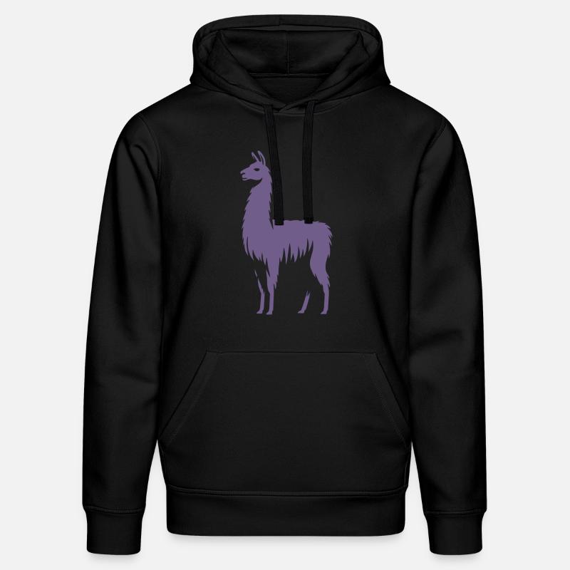 Silhouette de lama - Sweat à capuche bio DRUMMER Stanley/Stella Unisexe - noir