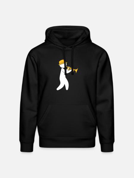 Jazzmusiikki soittaa trumpettia - Stanley/Stella DRUMMER unisex luomuhuppari - musta