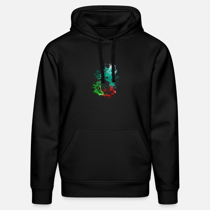 Splash Art Heulender Wolf - Stanley/Stella Unisex Bio-Hoodie DRUMMER  - Schwarz