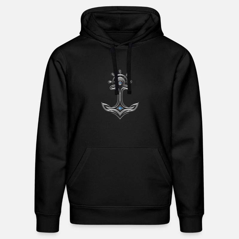 Odin Thor Anker - Stanley/Stella Unisex Bio-Hoodie DRUMMER  - Schwarz