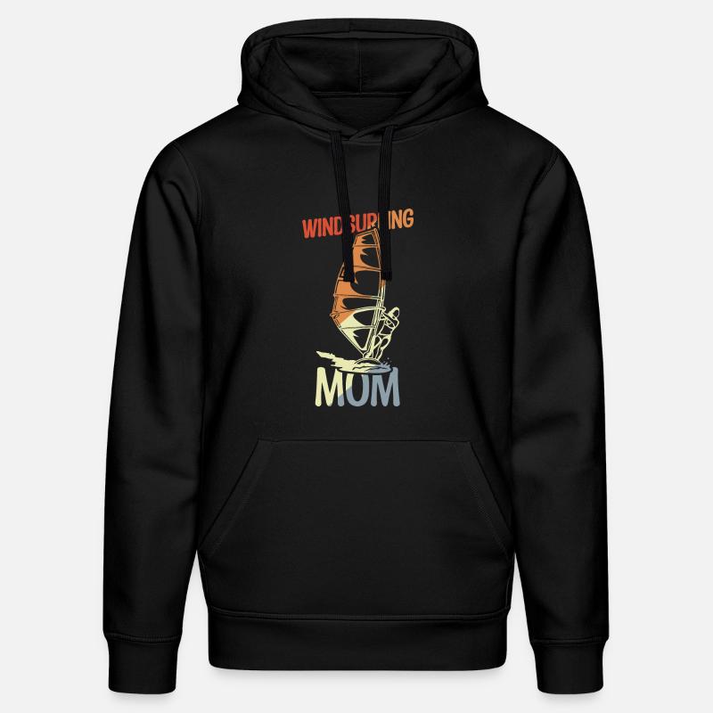 Maman Windsurfer - Sweat à capuche bio DRUMMER Stanley/Stella Unisexe - noir