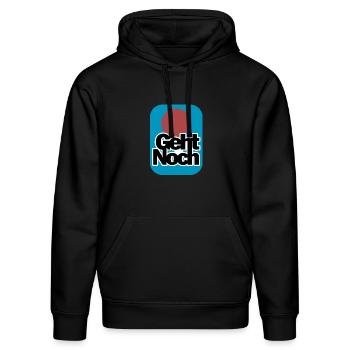 Lebensfreude Sonne Design - Stanley/Stella Unisex Bio-Hoodie DRUMMER  - Schwarz - Vorne - Marisol (170cm) & Nik (191cm)