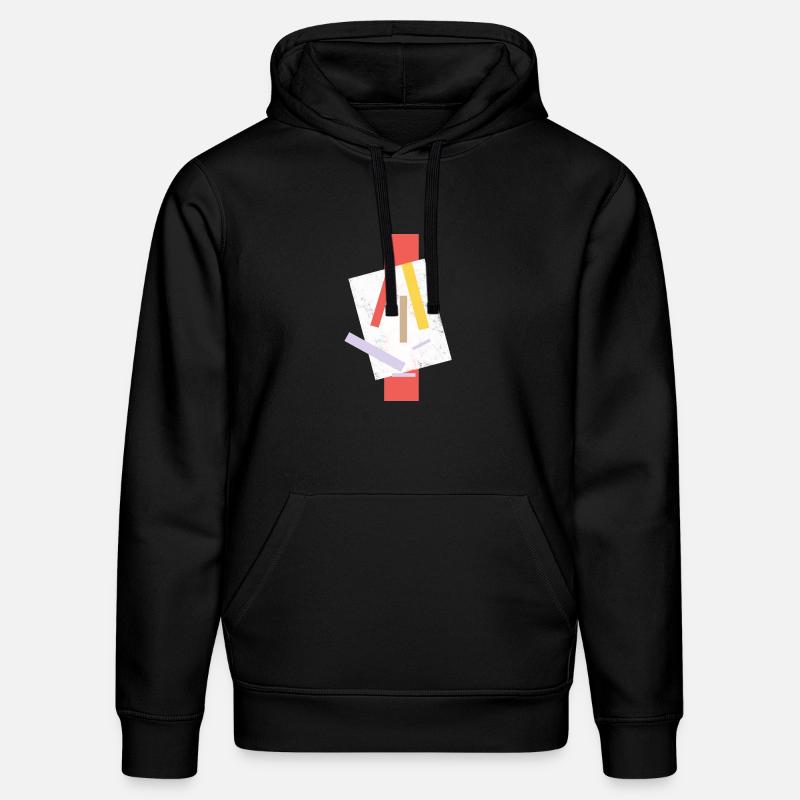 Abstrakte Farbklecks Kunstdesign - Stanley/Stella Unisex Bio-Hoodie DRUMMER  - Schwarz