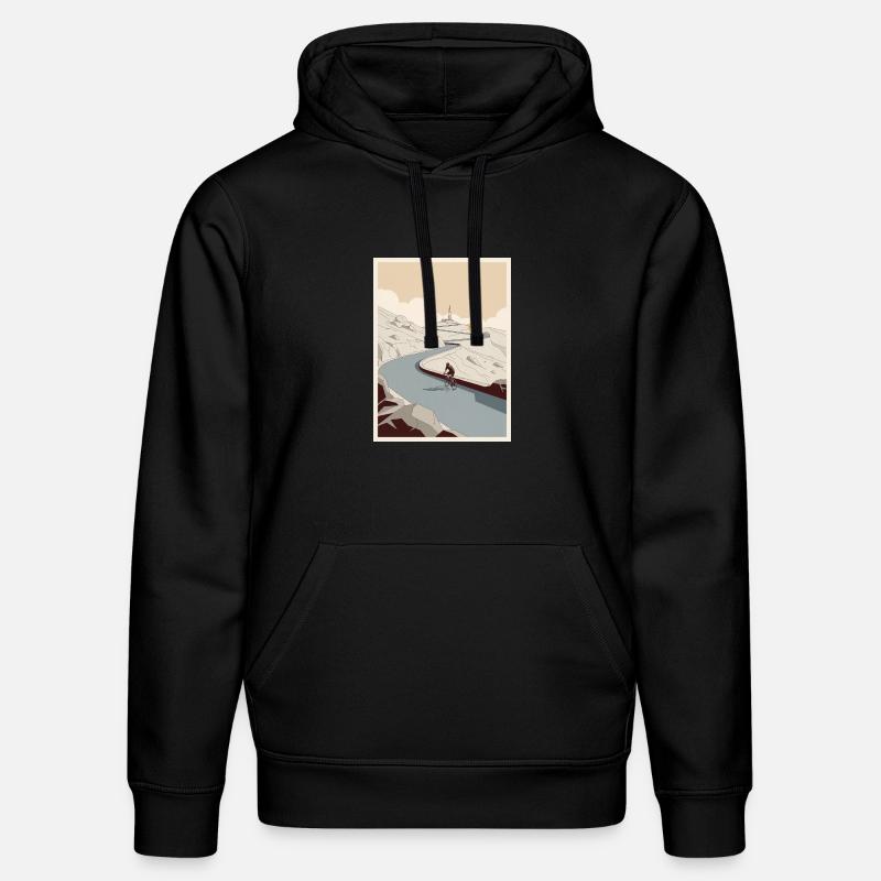 Der Aufstieg – Radfahrer-Erinnerung - Stanley/Stella Unisex Bio-Hoodie DRUMMER  - Schwarz