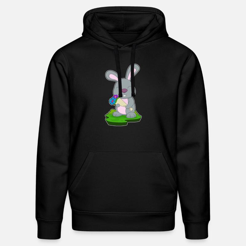 Fleurs de Bouquet de lapin - Sweat à capuche bio DRUMMER Stanley/Stella Unisexe - noir