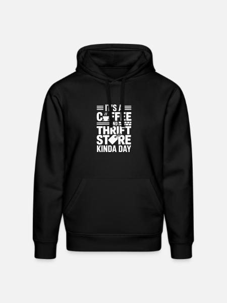 Coffee Thrift Store Day - Stanley/Stella DRUMMER Unisex Organic Hoodie - black