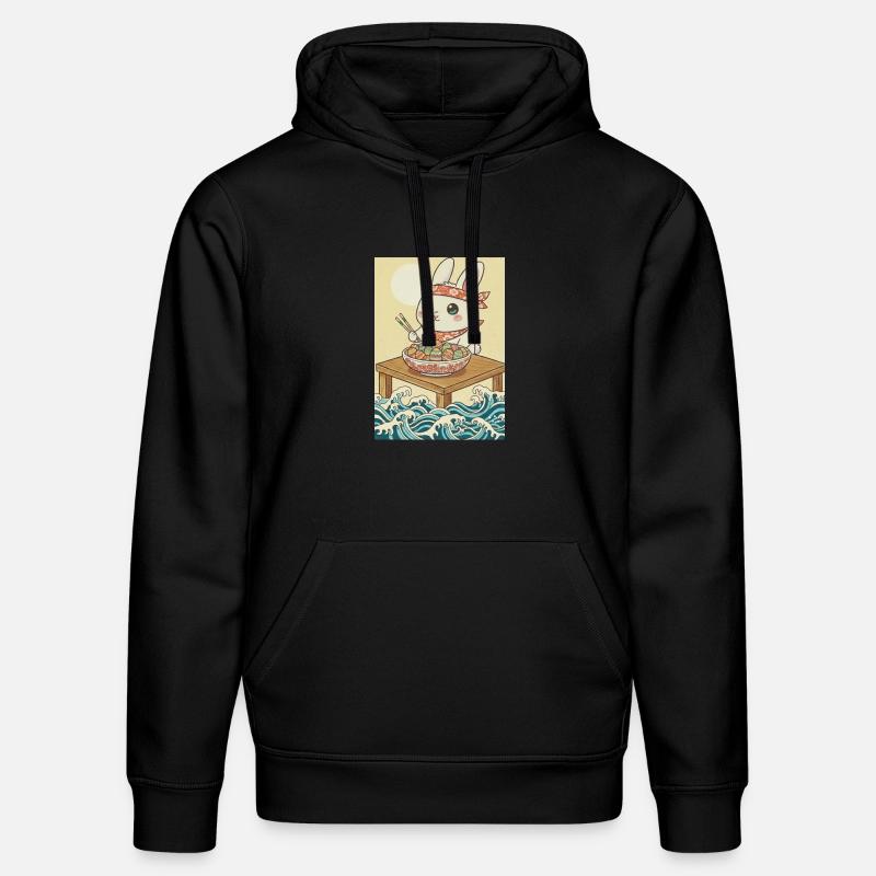 Lapin de Pâques Kawaii - Sweat à capuche bio DRUMMER Stanley/Stella Unisexe - noir