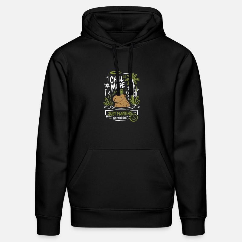 Chill Mode Just Floating - Stanley/Stella Unisex Bio-Hoodie DRUMMER  - Schwarz