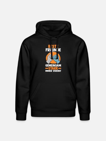 Best friends - Stanley/Stella DRUMMER Unisex Organic Hoodie - black