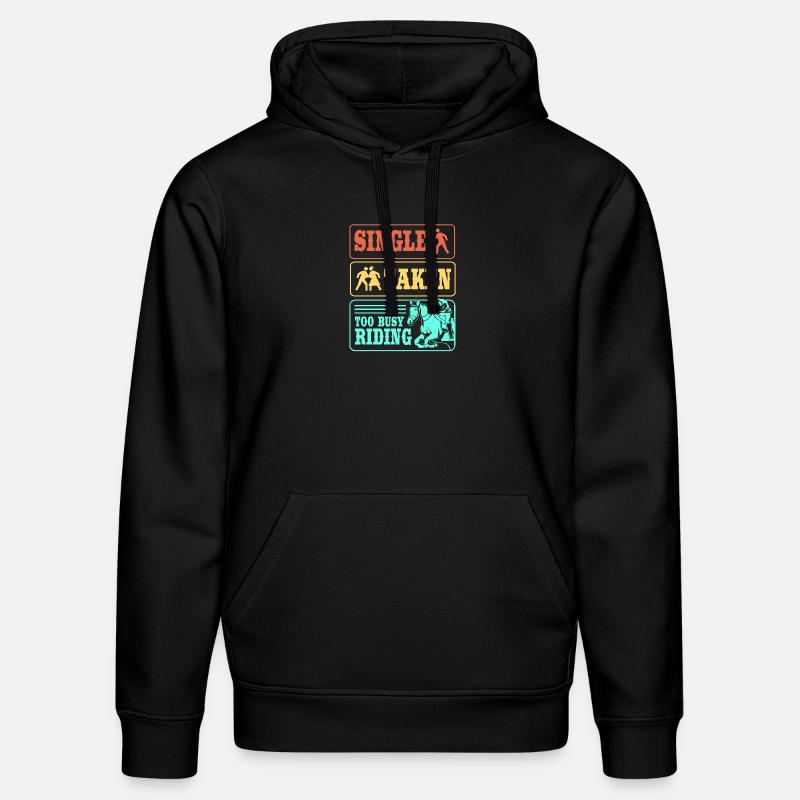 Springreiten Springpferd - Stanley/Stella Unisex Bio-Hoodie DRUMMER  - Schwarz
