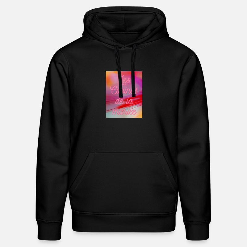 JUST MARRIED,VIVE LES MARIES,EVJF,SAINT VALENTIN - Sweat à capuche bio DRUMMER Stanley/Stella Unisexe - noir
