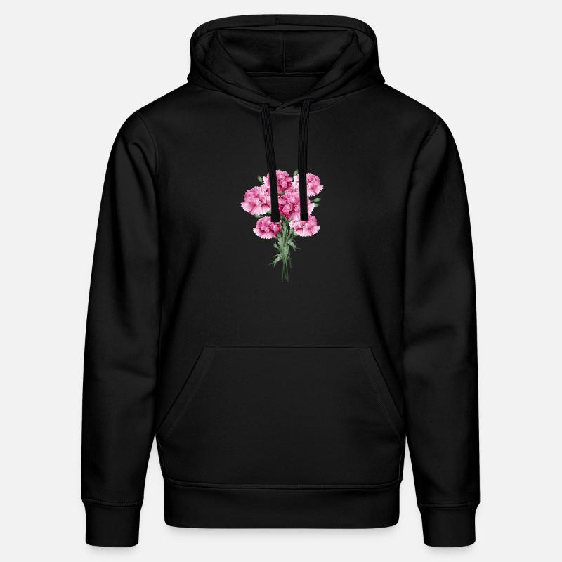 fascinant bouquet rose d’œillets - Sweat à capuche bio DRUMMER Stanley/Stella Unisexe - noir