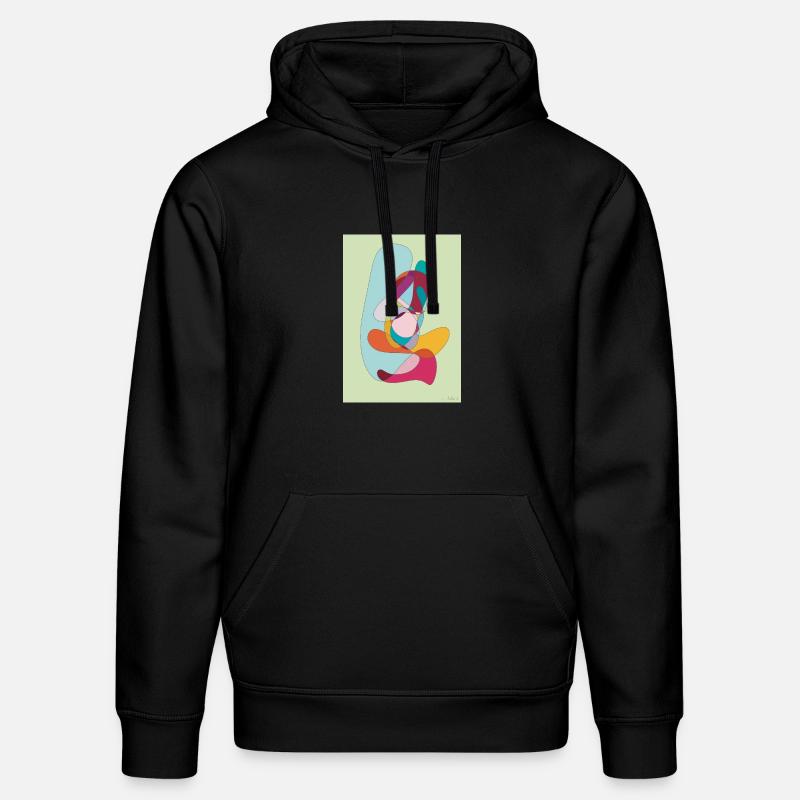 Abstrakte Farbflächen Komposition - Stanley/Stella Unisex Bio-Hoodie DRUMMER  - Schwarz