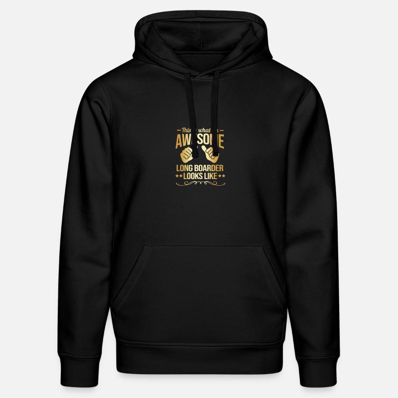 Longboard Longboarder Longboarding - Stanley/Stella Unisex Bio-Hoodie DRUMMER  - Schwarz