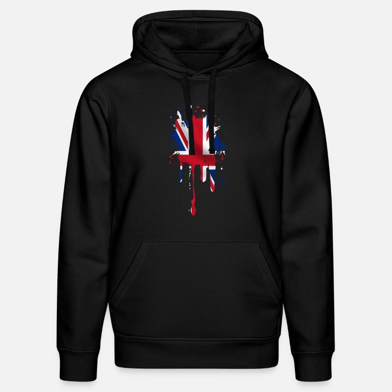 union jack - Stanley/Stella DRUMMER Unisex Organic Hoodie - black