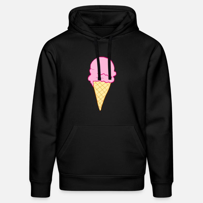 ice cream glace - Sweat à capuche bio DRUMMER Stanley/Stella Unisexe - noir