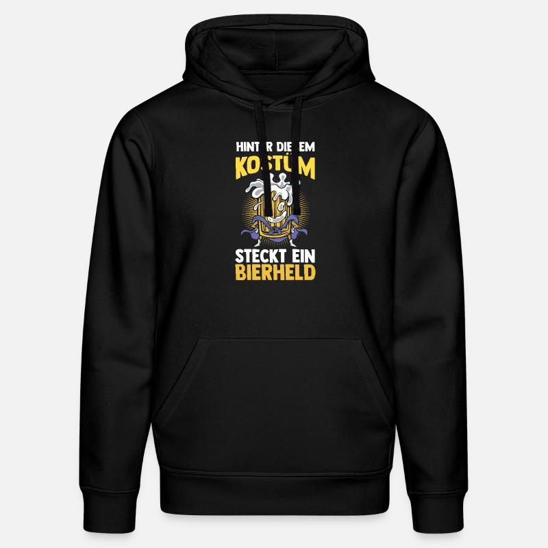 Costume de carnaval Carnaval - Sweat à capuche bio DRUMMER Stanley/Stella Unisexe - noir