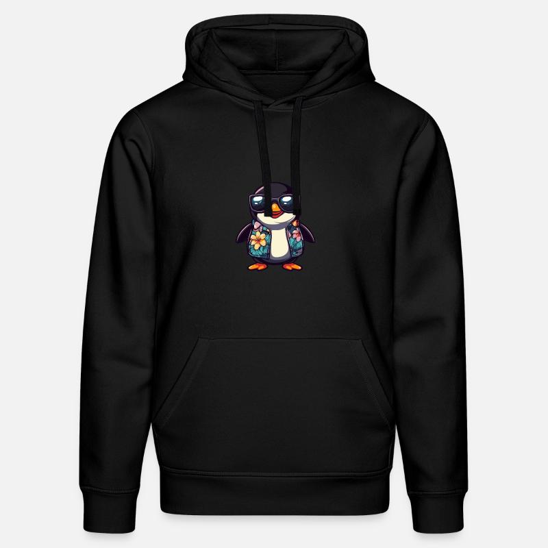 Penguin Bande dessinée Vacances - Sweat à capuche bio DRUMMER Stanley/Stella Unisexe - noir