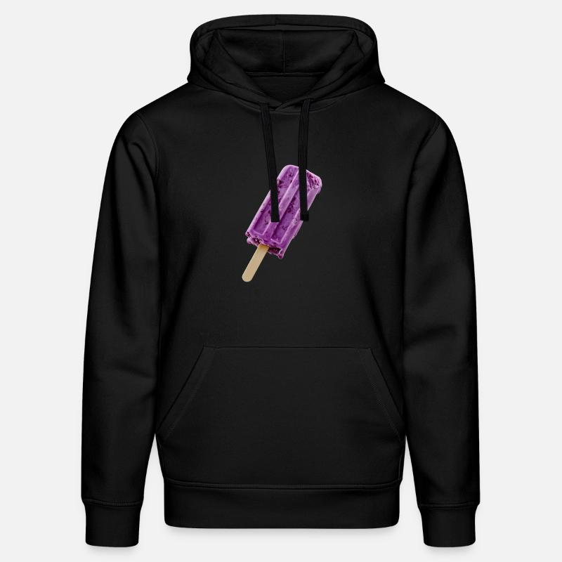 Glace violette sur un bâtonnet - Sweat à capuche bio DRUMMER Stanley/Stella Unisexe - noir