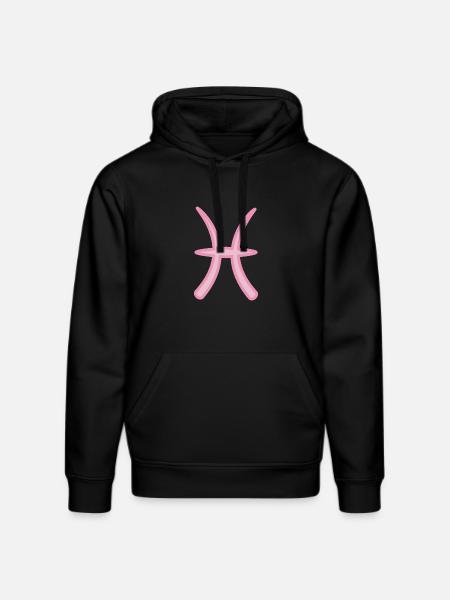 Sternzeichen der Fische Pastellrosa - Stanley/Stella Unisex Bio-Hoodie DRUMMER - Schwarz