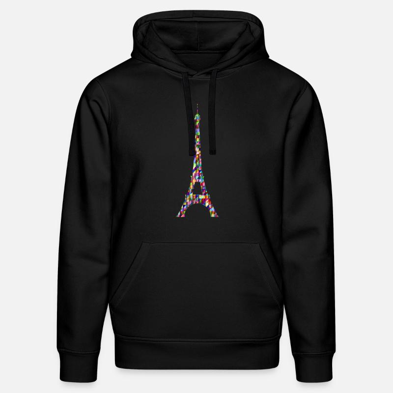 Arc-en-ciel de la Tour Eiffel - Sweat à capuche bio DRUMMER Stanley/Stella Unisexe - noir