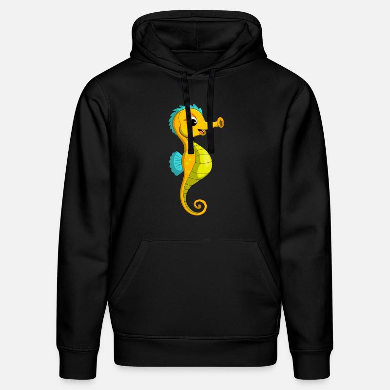 lorey.w "kleines Seepferdchen", Mädchen - Stanley/Stella Unisex Bio-Hoodie DRUMMER  - Schwarz