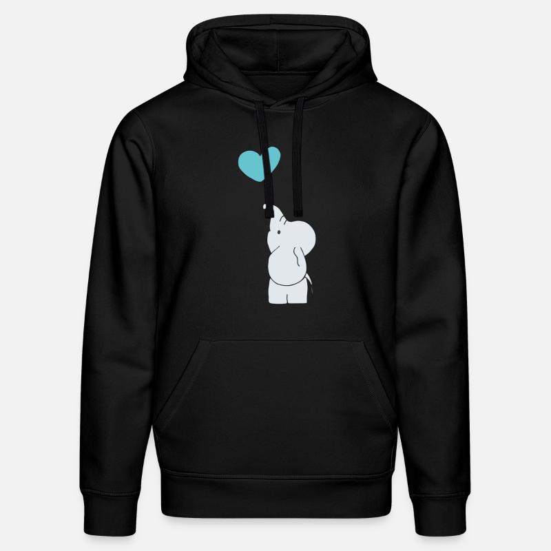 Eléphant avec ballon - Sweat à capuche bio DRUMMER Stanley/Stella Unisexe - noir