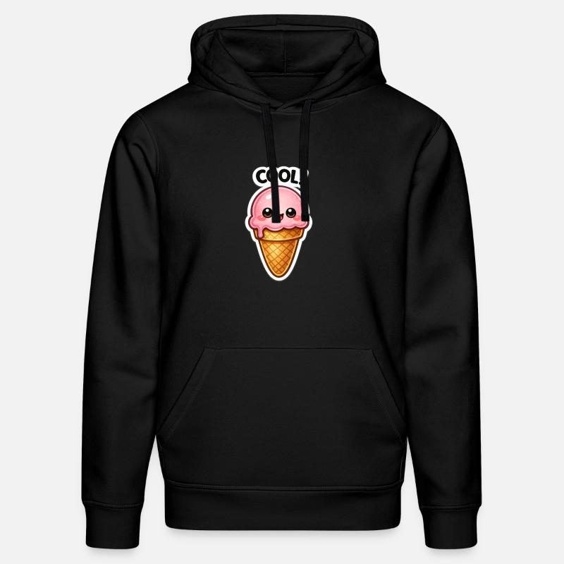 Autocollant de glace Kawaii - Sweat à capuche bio DRUMMER Stanley/Stella Unisexe - noir