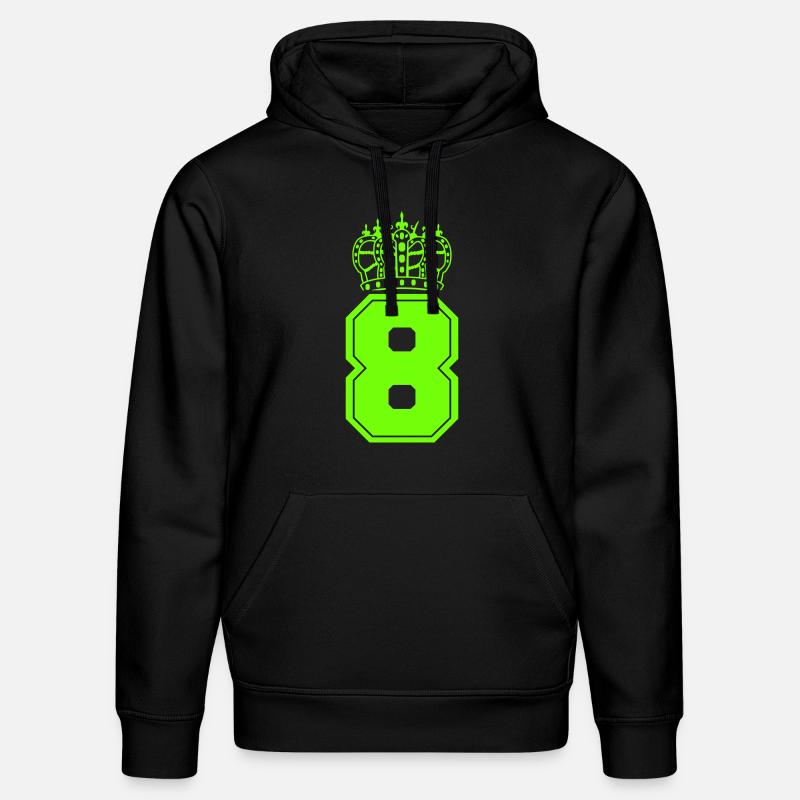 8 Couronne - Sweat à capuche bio DRUMMER Stanley/Stella Unisexe - noir