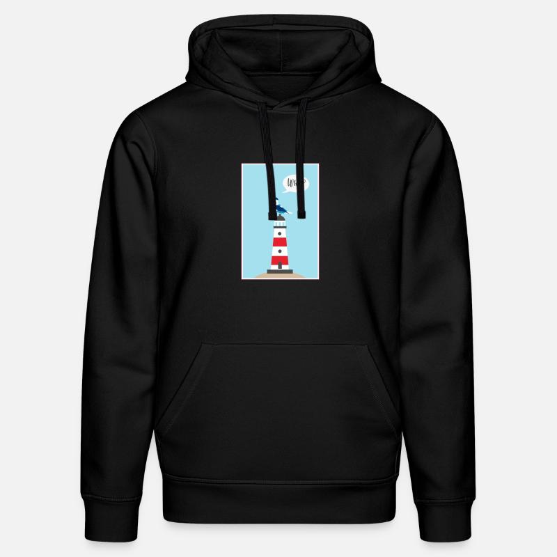 Phare - Mouette - Bande dessinée - Cadeau - Sweat à capuche bio DRUMMER Stanley/Stella Unisexe - noir