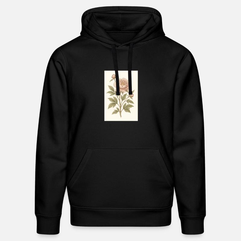 Une fleur classique - Sweat à capuche bio DRUMMER Stanley/Stella Unisexe - noir
