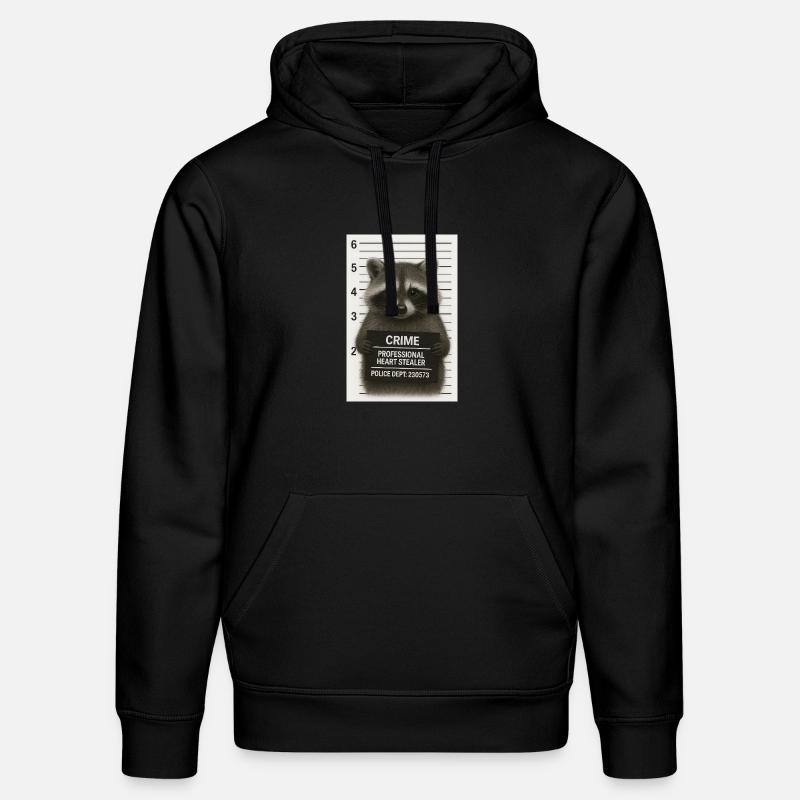 Waschbär – Herzklau mit System - Stanley/Stella Unisex Bio-Hoodie DRUMMER - Schwarz