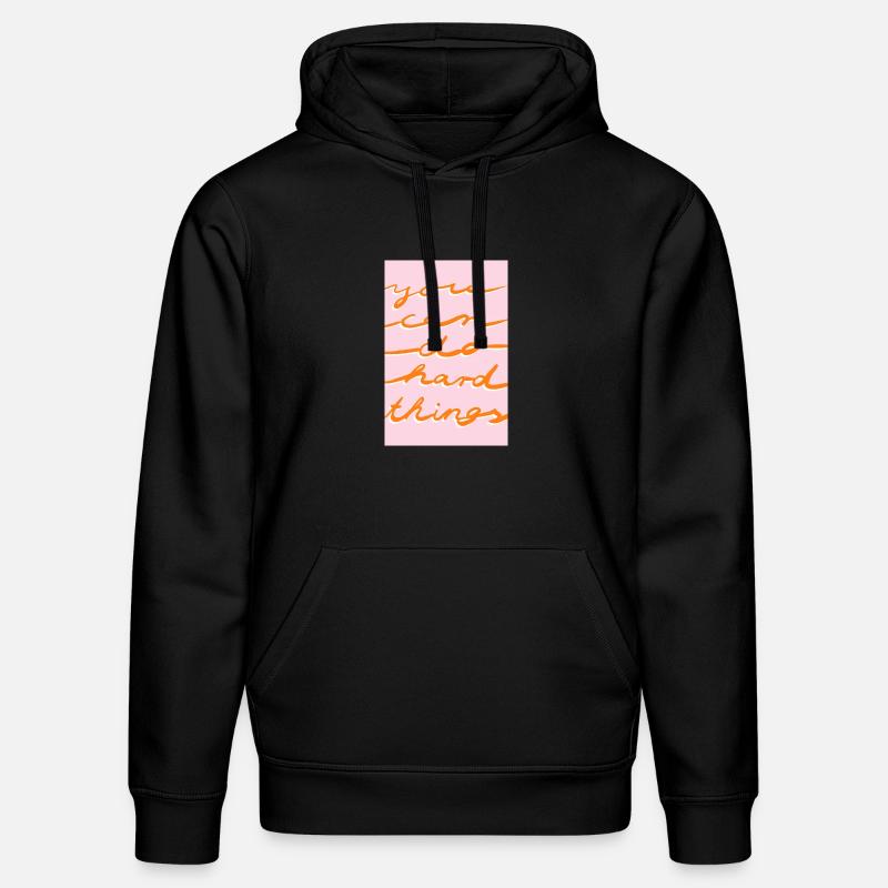 Tu peux - rose orange - Sweat à capuche bio DRUMMER Stanley/Stella Unisexe - noir