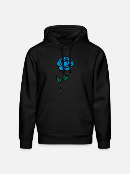 blue__rose - Stanley/Stella DRUMMER Unisex Organic Hoodie - black