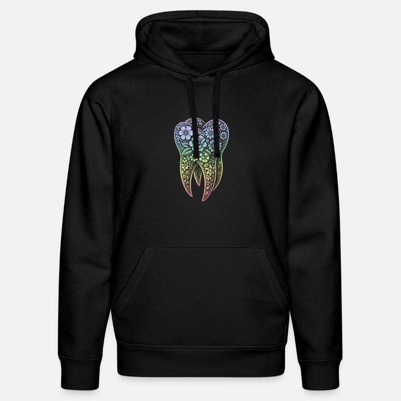 Fleurs dentées en dégradé - Sweat à capuche bio DRUMMER Stanley/Stella Unisexe - noir