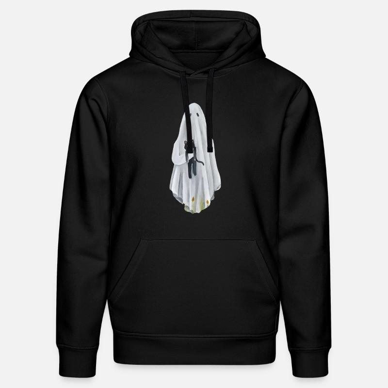 Geist mit Katze - Stanley/Stella Unisex Bio-Hoodie DRUMMER  - Schwarz