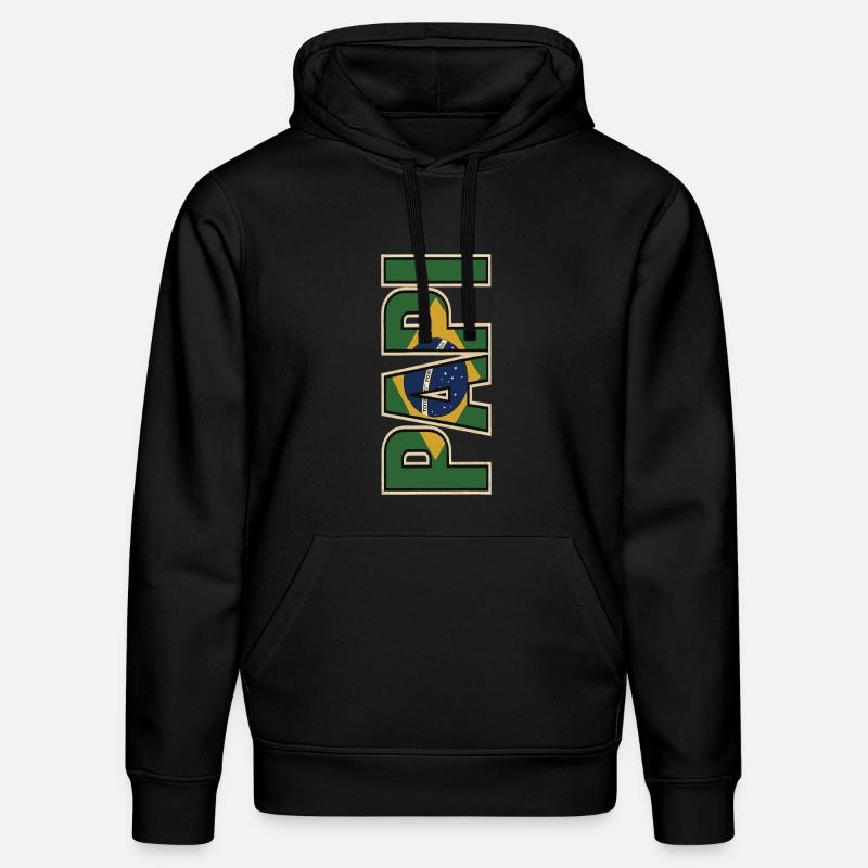 PAPI Brasil – Style rétro avec drapeaux - Sweat à capuche bio DRUMMER Stanley/Stella Unisexe - noir