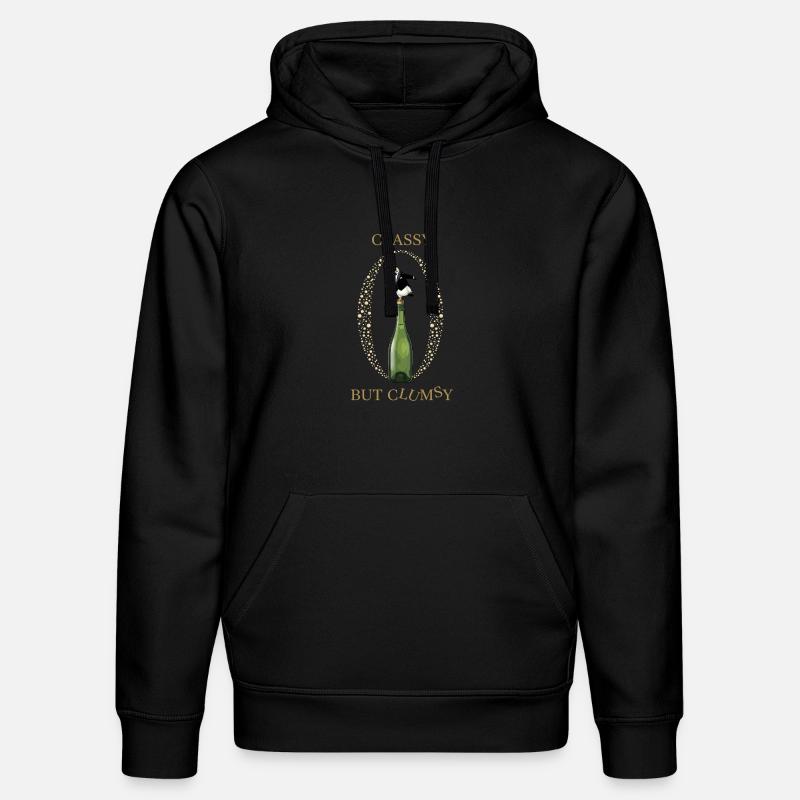 Classy Clumsy Pinguin - Stanley/Stella Unisex Bio-Hoodie DRUMMER  - Schwarz