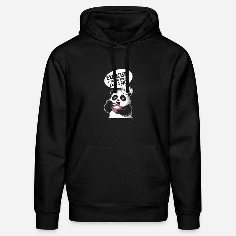 Panda Küchenchef Extra Rice - Stanley/Stella Unisex Bio-Hoodie DRUMMER  - Schwarz